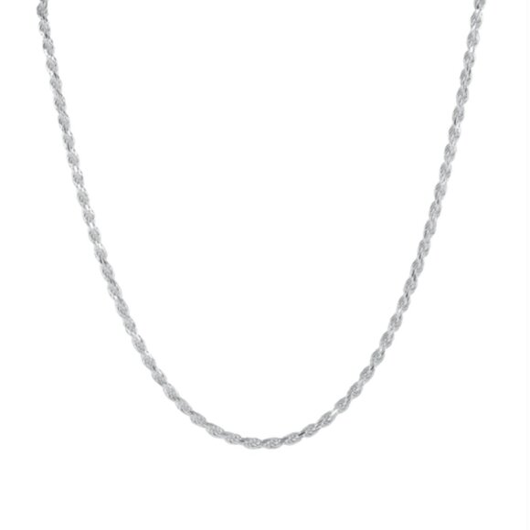 925 Silver High Polished Rope Chain 3mm 30 inches